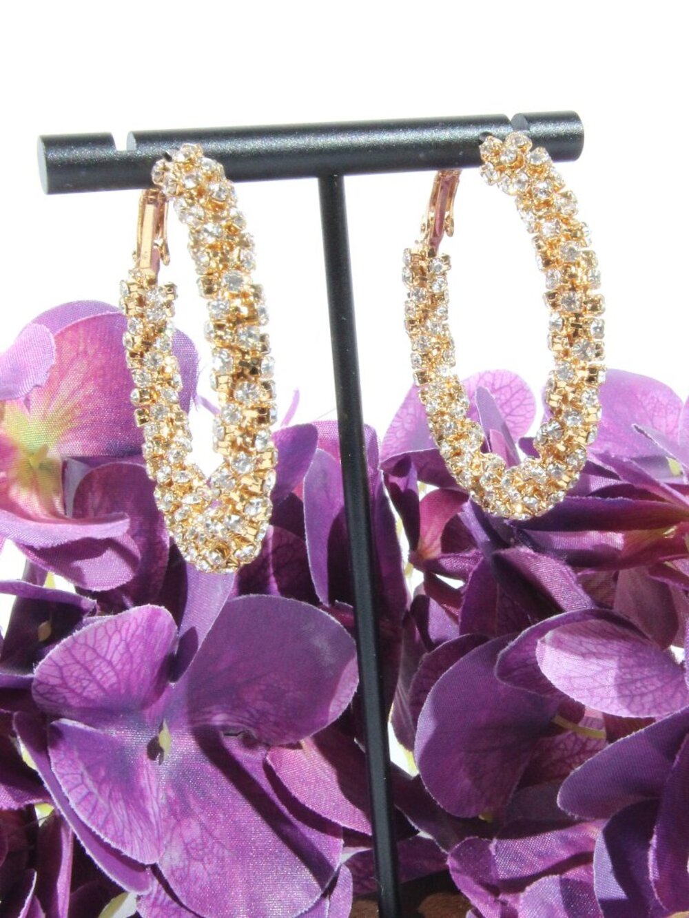Amrita Singh Gold-tone Magdalena Crystal Hoop Earring